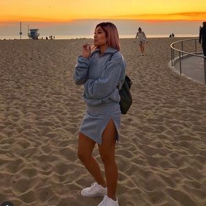 PLT sweat skirt side slit